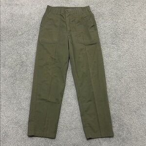 Vtg 70s US Army OG-507 Mens Utility Pants Trousers High Rise 30x29 tag
